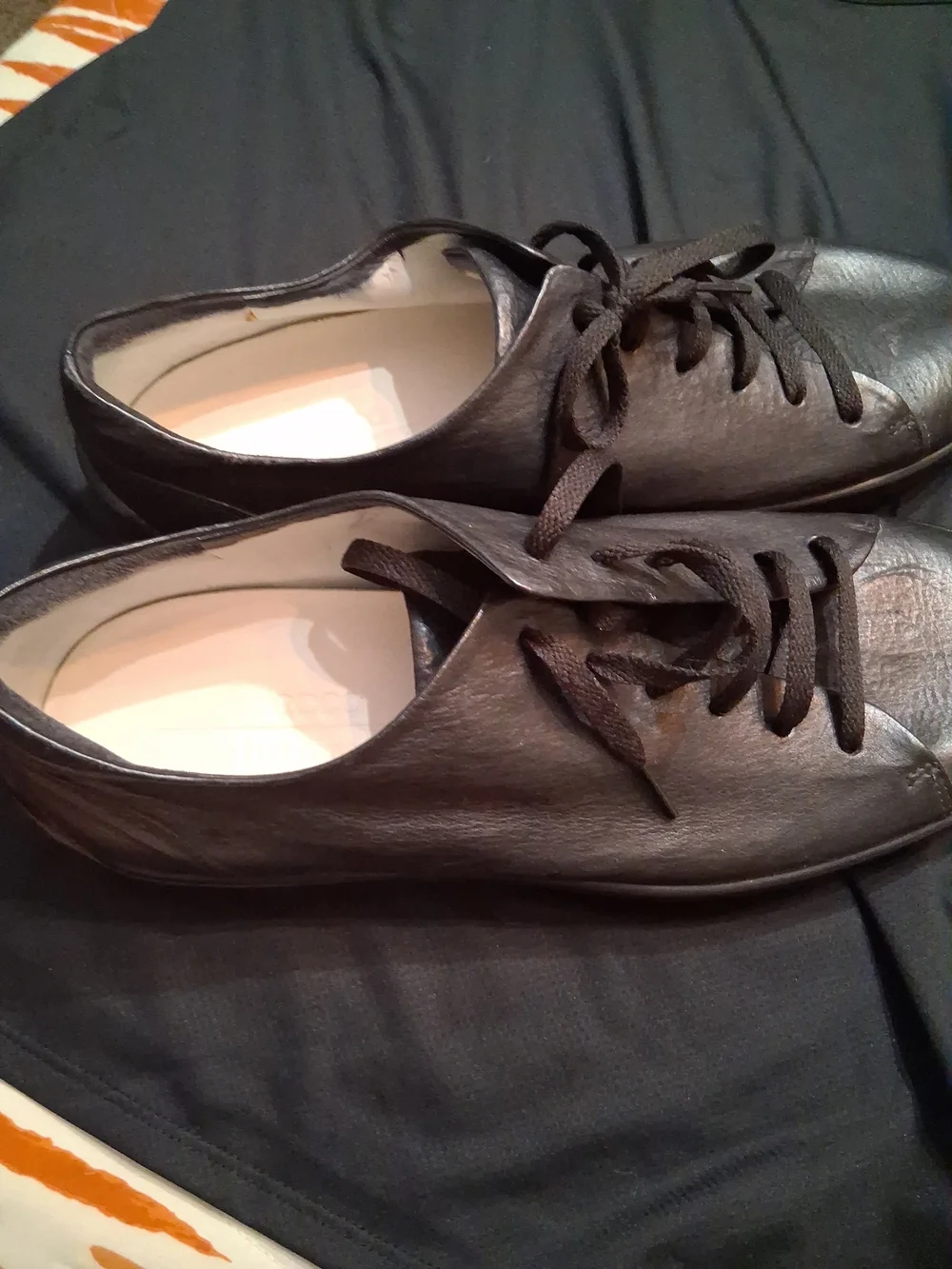 ECCO BlackPremium Leather Lace-Up Sneakers The Last Conspiracy